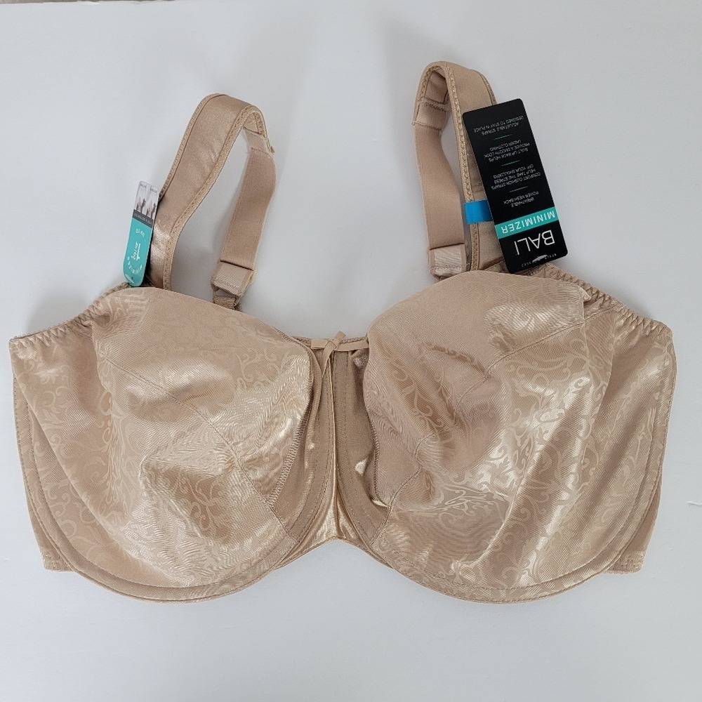 Bali NEW Women's Sz 40 DDD Nude 3562 Minimizer Underwire Bra - Picture 2 of 10